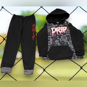 🎁 NWT Boys Drip Hoodie Sweatsuit Set